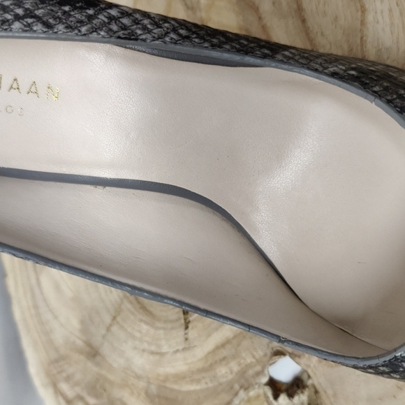 Cole Haan Grey Snake Skin Heels, Size 6B - Picture 13 of 14